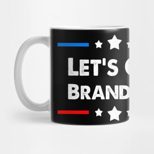Let's Go Brandon Anti Biden Art Of USA Flag In Vintage Style Mug